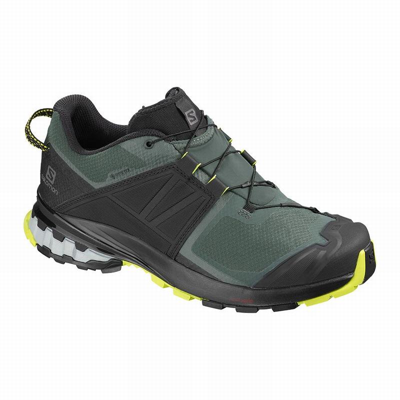 SALOMON UK XA WILD GORE-TEX - Mens Trail Running Shoes Black/Rose,OVSJ23580